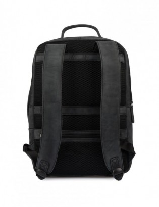 Plecak skórzany na laptopa 15,6 biznesowy duży A4 pojemny czarny premium Beltimore N09 - zdjęcie 8