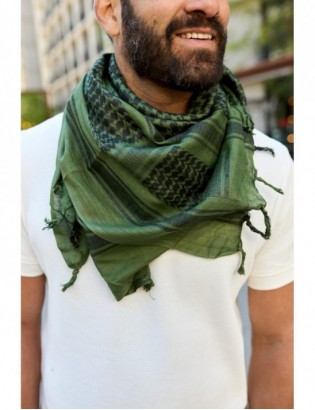 Chusta uniwersalna arafatka militarna wojskowa bawełniana duża zielona Beltimore SC-01 - zdjęcie 2
