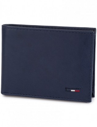 Portfel skórzany męski mały poziomy z flagą granatowy RFiD Beltimore D54 - zdjęcie 5