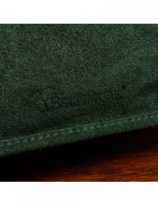 Zielona skórzana listonoszka damska włoska zamszowa kuferek Beltimore B64 - zdjęcie 7