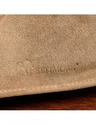 Beżowa skórzana listonoszka damska włoska zamszowa kuferek Beltimore B64 - zdjęcie 7