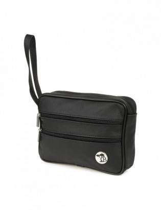 Saszetka męska skórzana do ręki czarna Beltimore R02 - zdjęcie 1