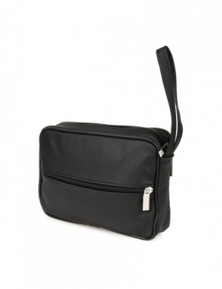 Saszetka męska skórzana do ręki czarna Beltimore R02 - zdjęcie 4