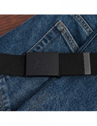 Pasek męski do spodni parciany otwieracz czarny długi bawełniany Beltimore Q08 - zdjęcie 4