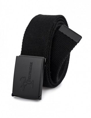 Pasek męski do spodni parciany otwieracz czarny długi bawełniany Beltimore Q08 - zdjęcie 7