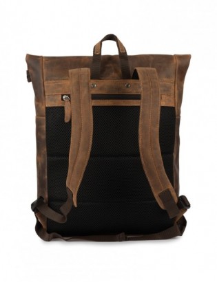 Plecak skórzany na laptopa 15,6 biznesowy duży A4 pojemny brązowy premium Beltimore N19 - zdjęcie 13