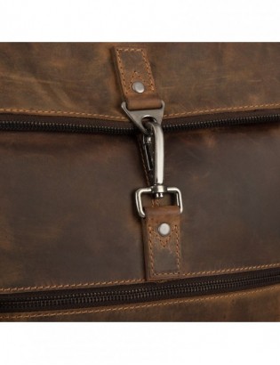Plecak skórzany na laptopa 15,6 biznesowy duży A4 pojemny brązowy premium Beltimore N19 - zdjęcie 14