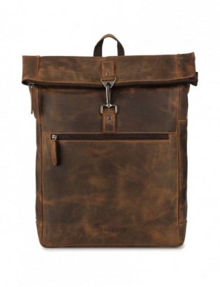 Plecak skórzany na laptopa 15,6 biznesowy duży A4 pojemny brązowy premium Beltimore N19 - zdjęcie 16