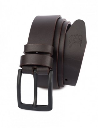 Skórzany pasek męski skóra naturalna licowa brązowy premium Beltimore E18 - zdjęcie 4