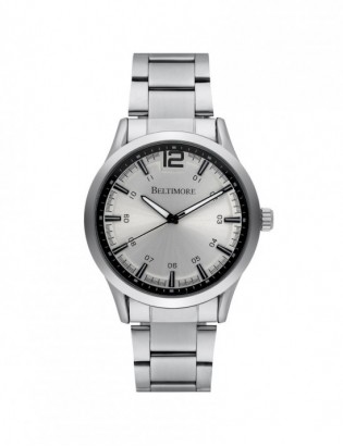 Zegarek męski bransoleta duży solidny srebrny klasyczny premium Beltimore BT02 - zdjęcie 5