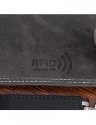 Portfel skórzany męski vintage poziomy klasyczny czarny RFiD Beltimore S51 - zdjęcie 6