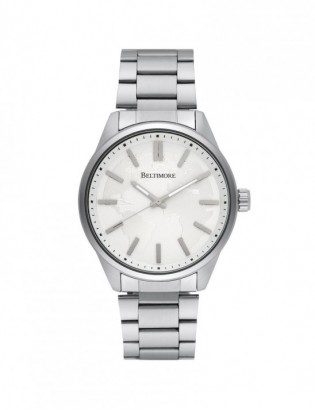 Zegarek męski bransoleta duży solidny srebrny glob premium Beltimore BT01 - zdjęcie 6