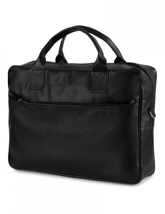 Torba męska skóra ekologiczna na dokumenty A4 laptopa czarna Beltimore M07