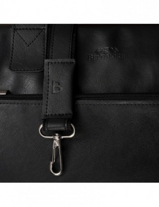 Torba męska skóra ekologiczna na dokumenty A4 laptopa czarna Beltimore M07 - zdjęcie 8