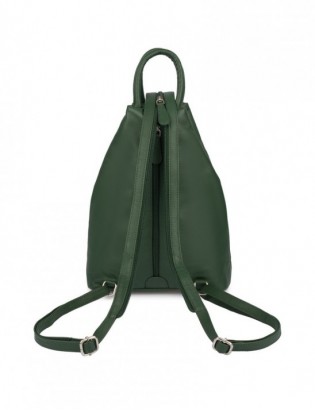 Plecak damski włoski plecaczek skórzany zielony mały Beltimore T52 - zdjęcie 6