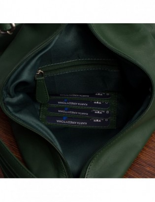 Plecak damski włoski plecaczek skórzany zielony mały Beltimore T52 - zdjęcie 10