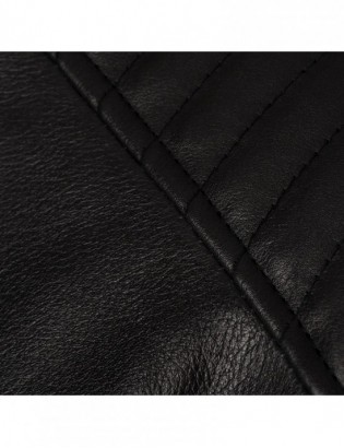 Kurtka skórzana męska bydlęca premium docieplana czarna Beltimore K01 - zdjęcie 15