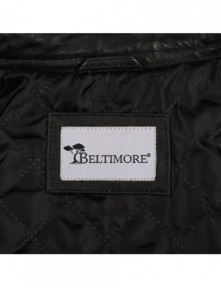 Kurtka skórzana męska bydlęca premium docieplana czarna Beltimore K01 - zdjęcie 17