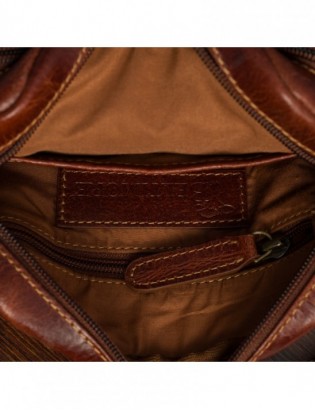 Torba męska skórzana na ramię mała listonoszka brązowa nubuk Beltimore N21 - zdjęcie 4