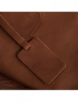 Torebka Damska Shopper Skóra Naturalna Miękka Beltimore Koniakowa 937 - zdjęcie 8