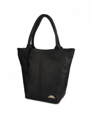 Torebka Damska Shopper Skóra Naturalna Miękka Beltimore Czarna 937 - zdjęcie 3