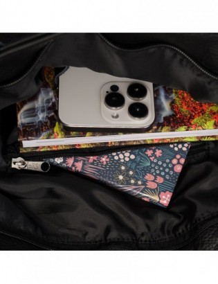 Torebka Damska Shopper Skóra Naturalna Miękka Beltimore Czarna 937 - zdjęcie 6