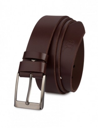 Pasek męski skórzany szeroki klasyczny ciemno-brązowy Beltimore E05 - zdjęcie 5