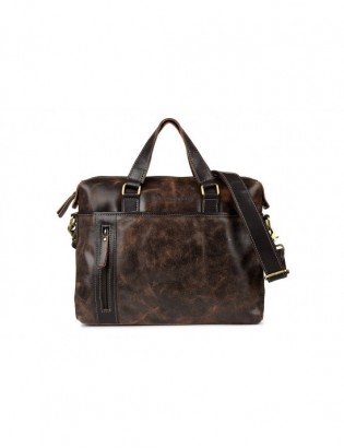 Beltimore torba męska na ramię skórzana duża brązowa N08 - zdjęcie 4