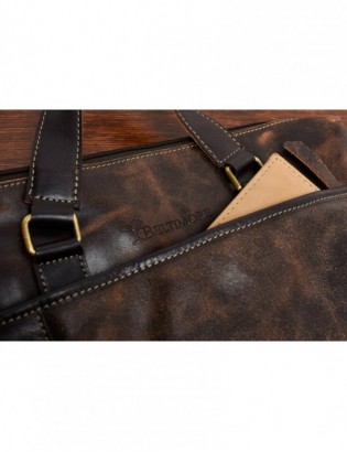 Beltimore torba męska na ramię skórzana duża brązowa N08 - zdjęcie 7