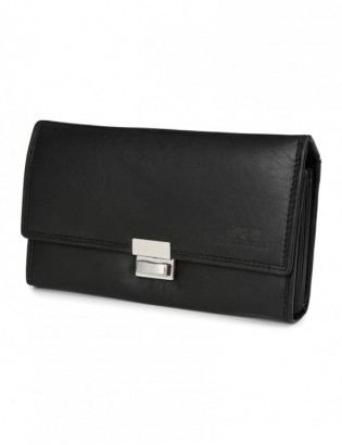 Portfel skórzany duży czarny kelnerski pojemny Beltimore D00 - zdjęcie 1