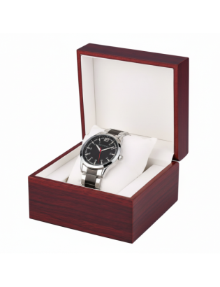 Zegarek męski bransoleta duży solidny czarno-srebrny klasyczny premium Beltimore BT02 - zdjęcie 7