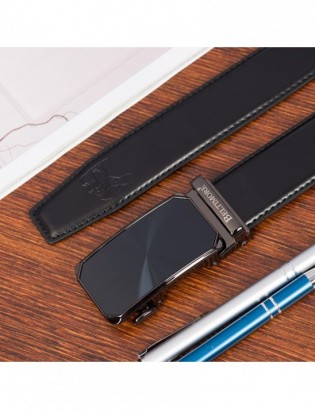 Zestaw męski skórzany czarny elegancki Beltimore portfel pasek Z56 - zdjęcie 11