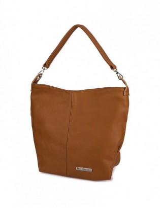 Torebka Damska Shopper Skóra Naturalna Miękka Beltimore Camel 936 - zdjęcie 3