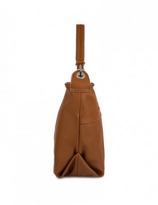 Torebka Damska Shopper Skóra Naturalna Miękka Beltimore Camel 936 - zdjęcie 5