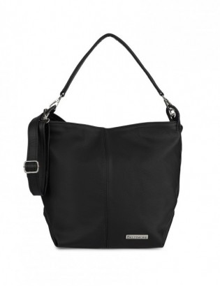 Torebka Damska Shopper Skóra Naturalna Miękka Beltimore Czarna 936 - zdjęcie 1