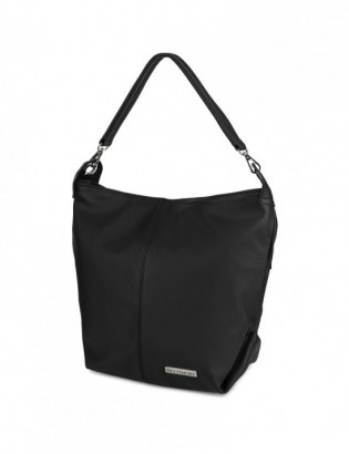 Torebka Damska Shopper Skóra Naturalna Miękka Beltimore Czarna 936 - zdjęcie 3