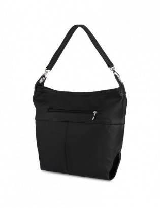 Torebka Damska Shopper Skóra Naturalna Miękka Beltimore Czarna 936 - zdjęcie 4