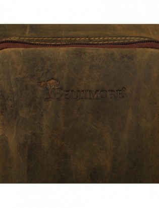 Torba męska skórzana na ramię laptopa duża brązowa nubuk biznesowa Beltimore N07 - zdjęcie 10