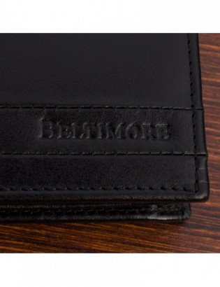 Portfel skórzany męski włoska skóra naturalna licowa premium klasyczny RFiD poziomy Beltimore G07 - zdjęcie 11
