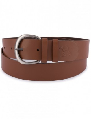 Skórzany pasek damski do spodni sukienki brązowy skóra nat 4 cm Beltimore D87 - zdjęcie 8