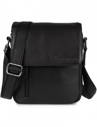 Torba Męska Listonoszka Skórzana na Ramię Elegancka Beltimore czarna N38 - zdjęcie 1