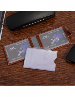 Etui skórzane na dokumenty karty wizytownik RFiD Beltimore koniakowe C86 - zdjęcie 6