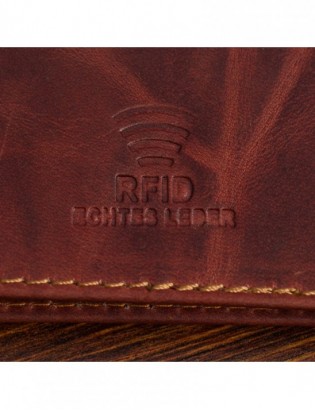 Etui skórzane na dokumenty karty wizytownik RFiD Beltimore koniakowe C86 - zdjęcie 7