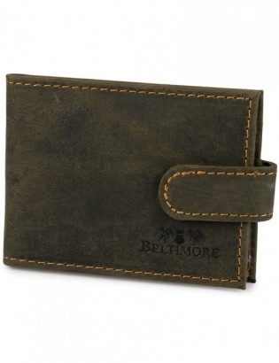 Etui skórzane na dokumenty karty wizytownik RFiD Beltimore khaki C86 - zdjęcie 1