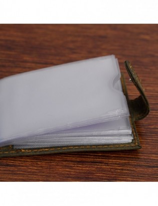 Etui skórzane na dokumenty karty wizytownik RFiD Beltimore khaki C86 - zdjęcie 5