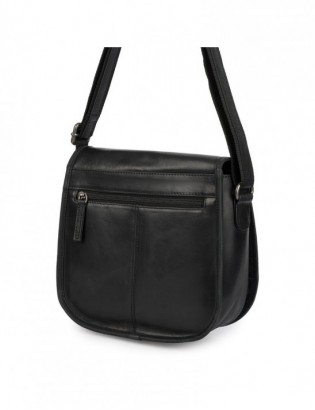 Torebka skórzana damska listonoszka na ramię Beltimore czarna N45 - zdjęcie 6