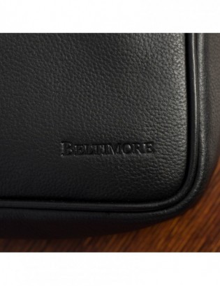 Torba męska na ramię mała skóra naturalna premium Beltimore czarna N43 - zdjęcie 7
