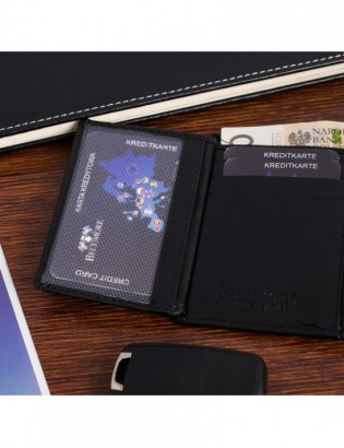 Portfel skórzany damski duży pionowy RFiD skóra klasyk Beltimore czarny A09 - zdjęcie 6