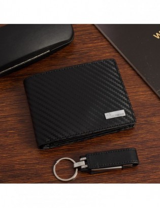 Portfel męski skórzany klasyczny RFiD duży czarny carbon premium Beltimore P01 - zdjęcie 4