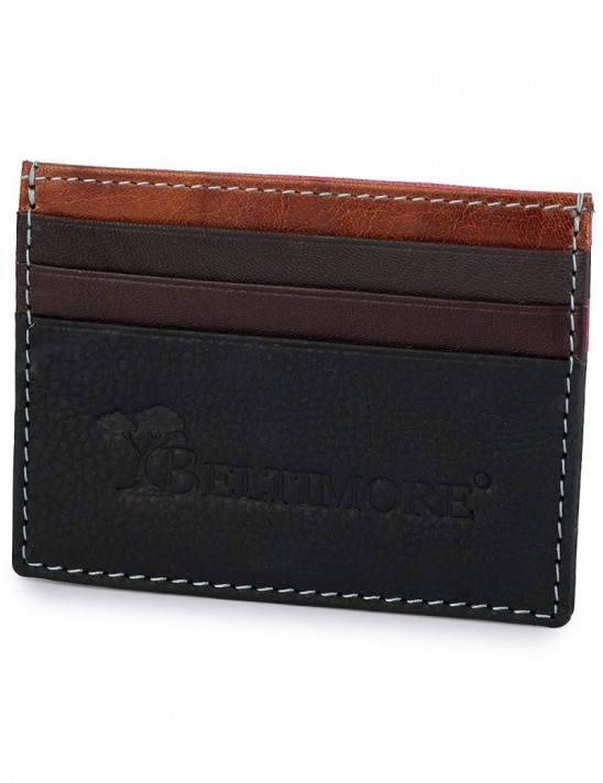 Etui skórzane na dokumenty karty wizytownik Beltimore  wielokolorowe mix J01